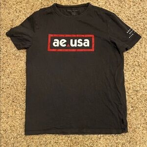 🔥4/$10 American Eagle Outfitters Black Graphic Tee